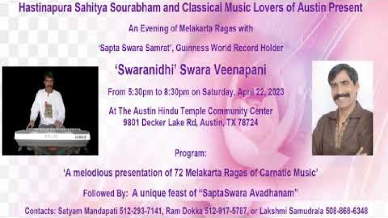 Swara Veenapani America Musical Journey